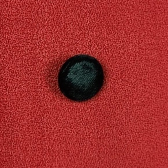 Talbot's Wool Coat Red With Black Velvet Trim Size 8 - Picture 5 of 8